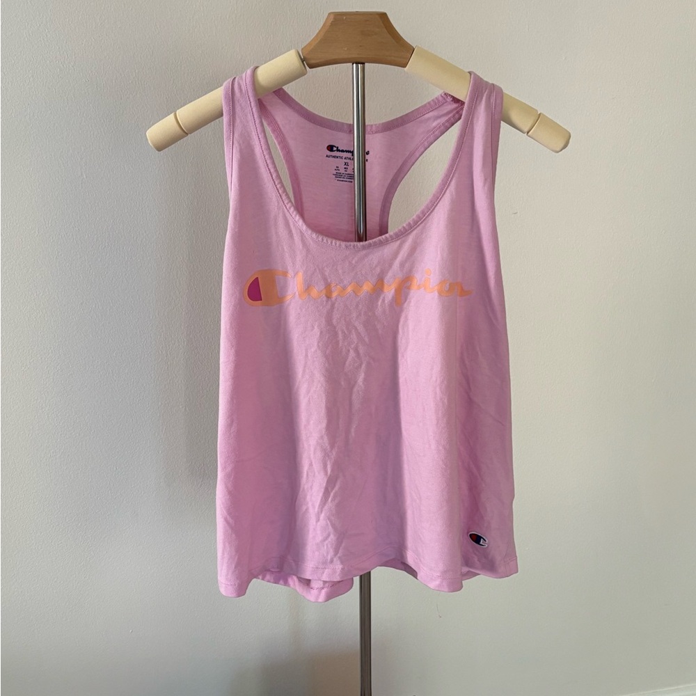 Champion Pink Sleeveless Relaxed Tank Top